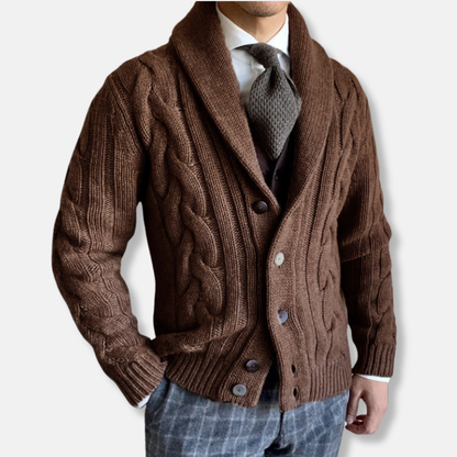 Gilet en tricot mélange laine Coupe classique avec boutons