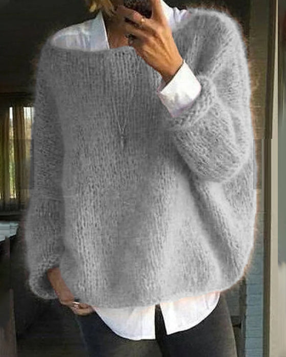 Pull-over multicolore col rond tendance
