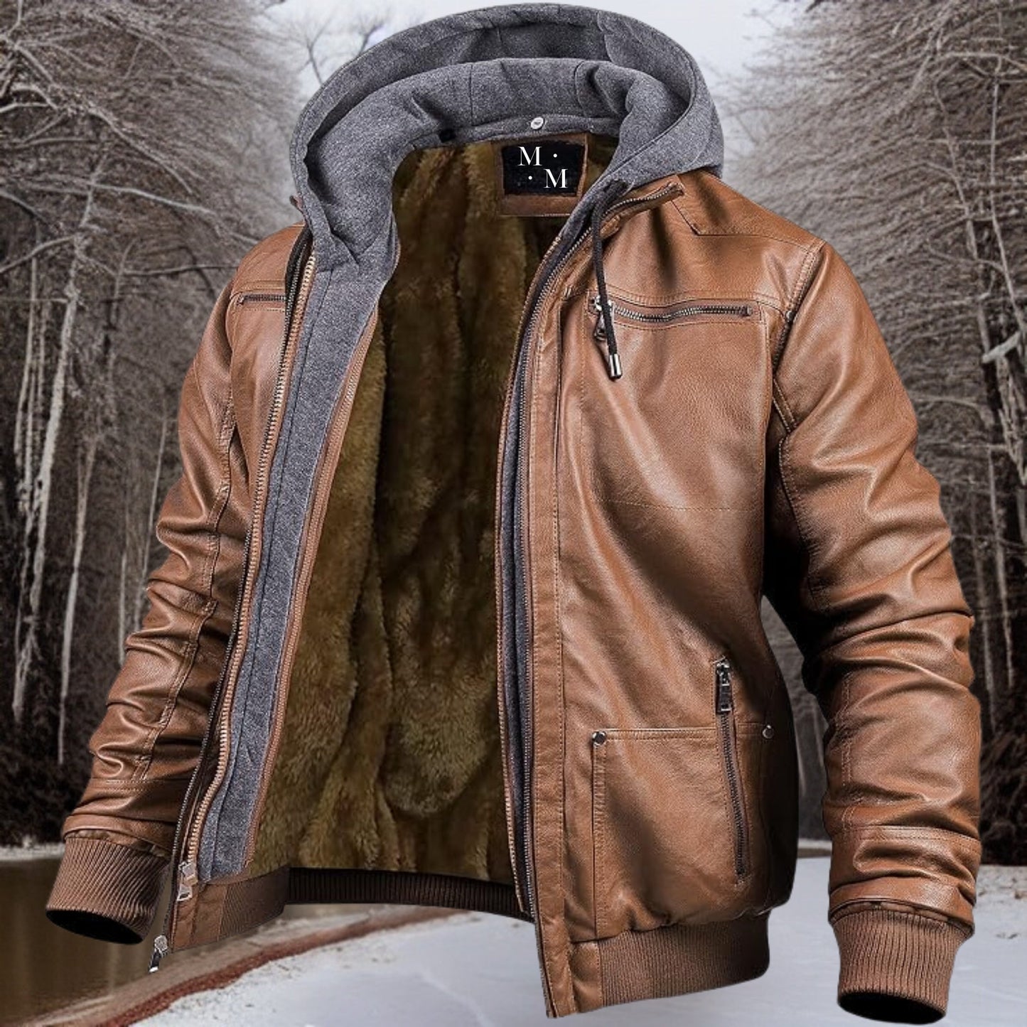 Blouson en cuir qualité premium Noir