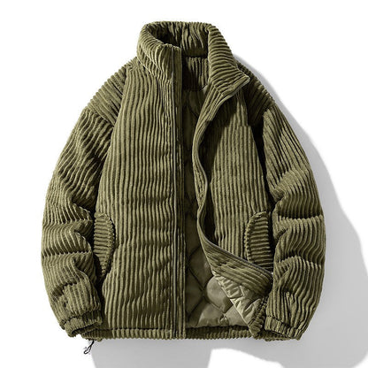 Veste élégante unisexe en velours côtelé Douce et confortable