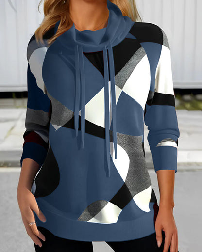Sweat à capuche élégant avec blocs de couleur