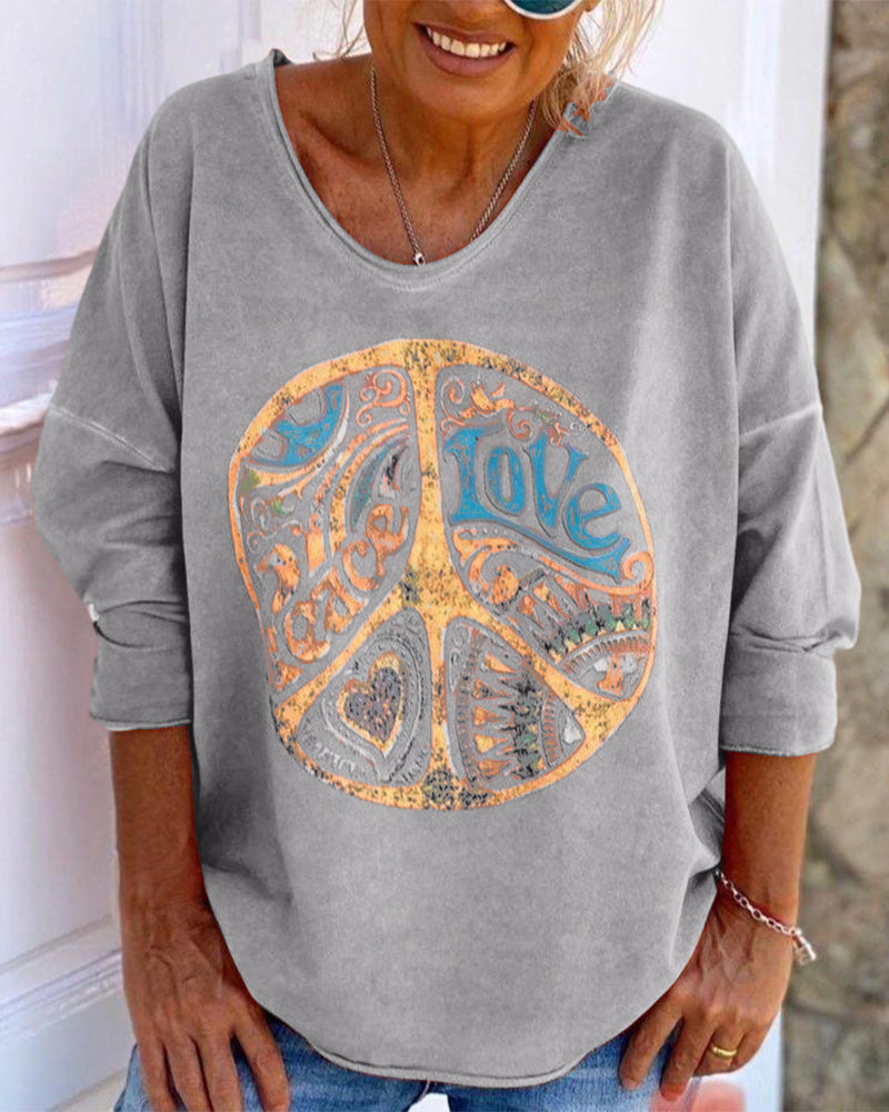 Haut élégant avec imprimé stylé