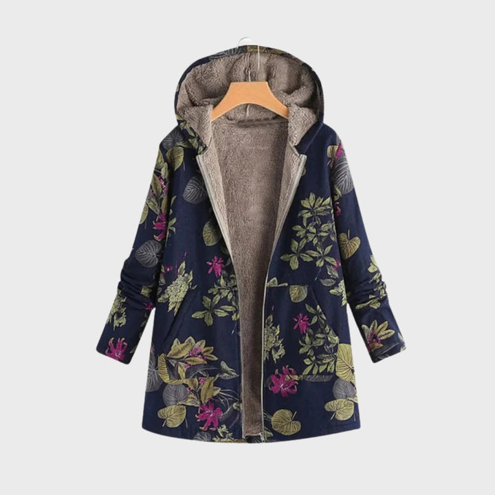 Veste polaire fleurie femme