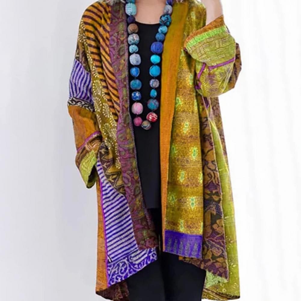 Kimono veste style bohème léger design patchwork