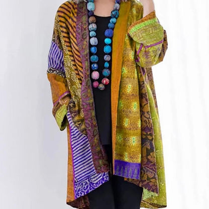 Kimono veste style bohème léger design patchwork