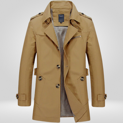 Trench-coat classique long pour homme