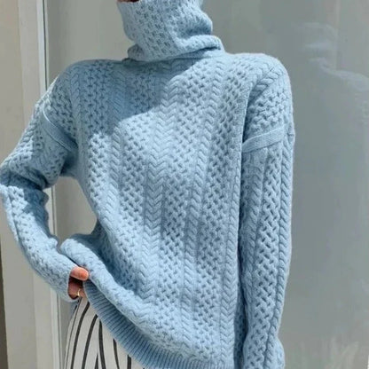 Pull col roulé de luxe en cachemire