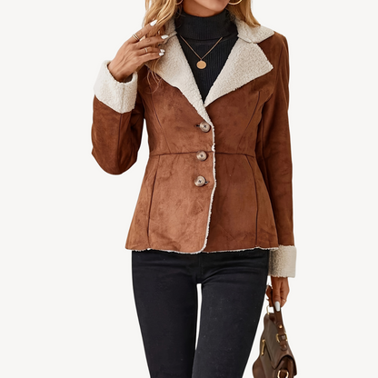 Frauen Lederjacke Soft Fleece Innen - IdealeKleiden