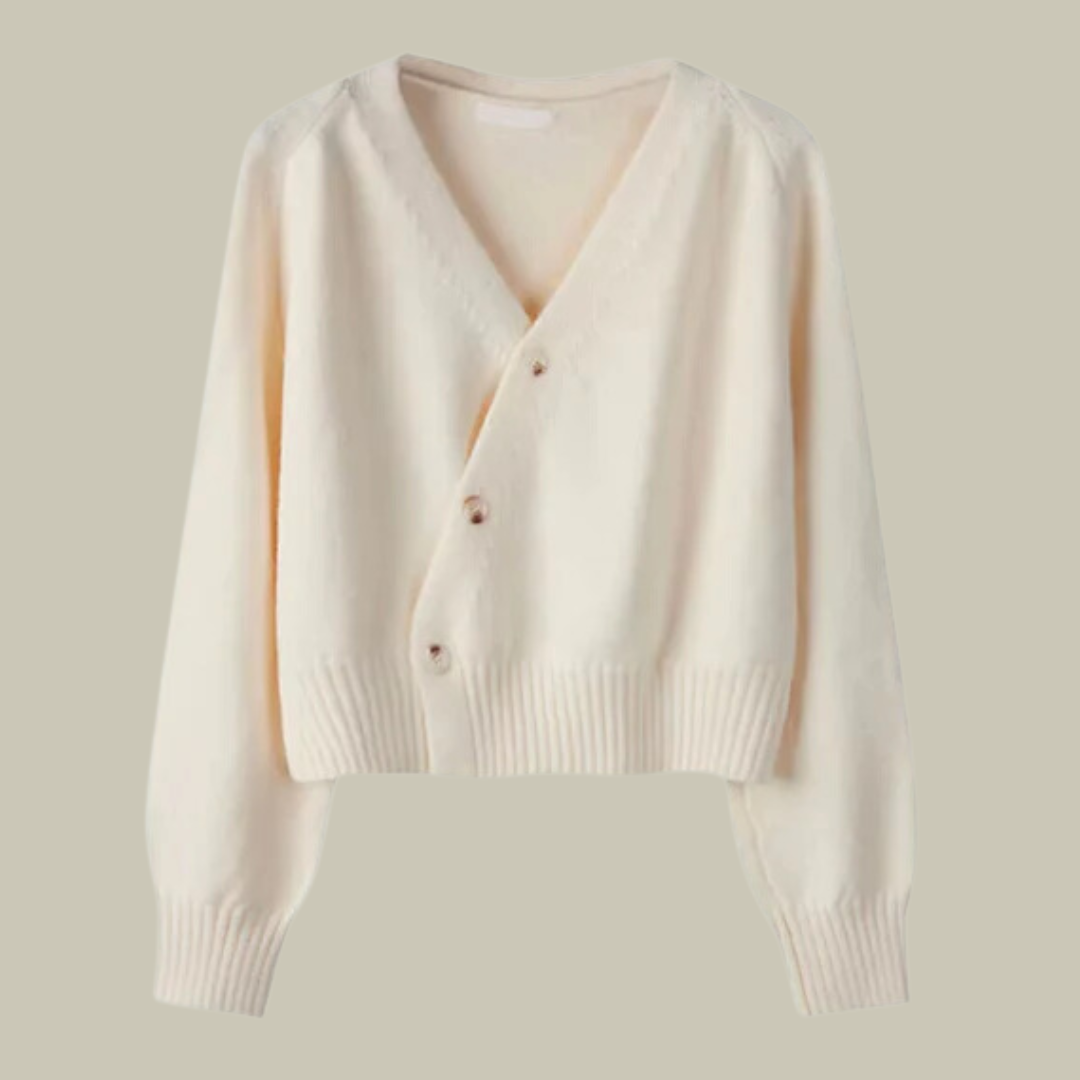 Cardigan en mérinos doux à col en V pour femme