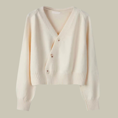 Cardigan en mérinos doux à col en V pour femme