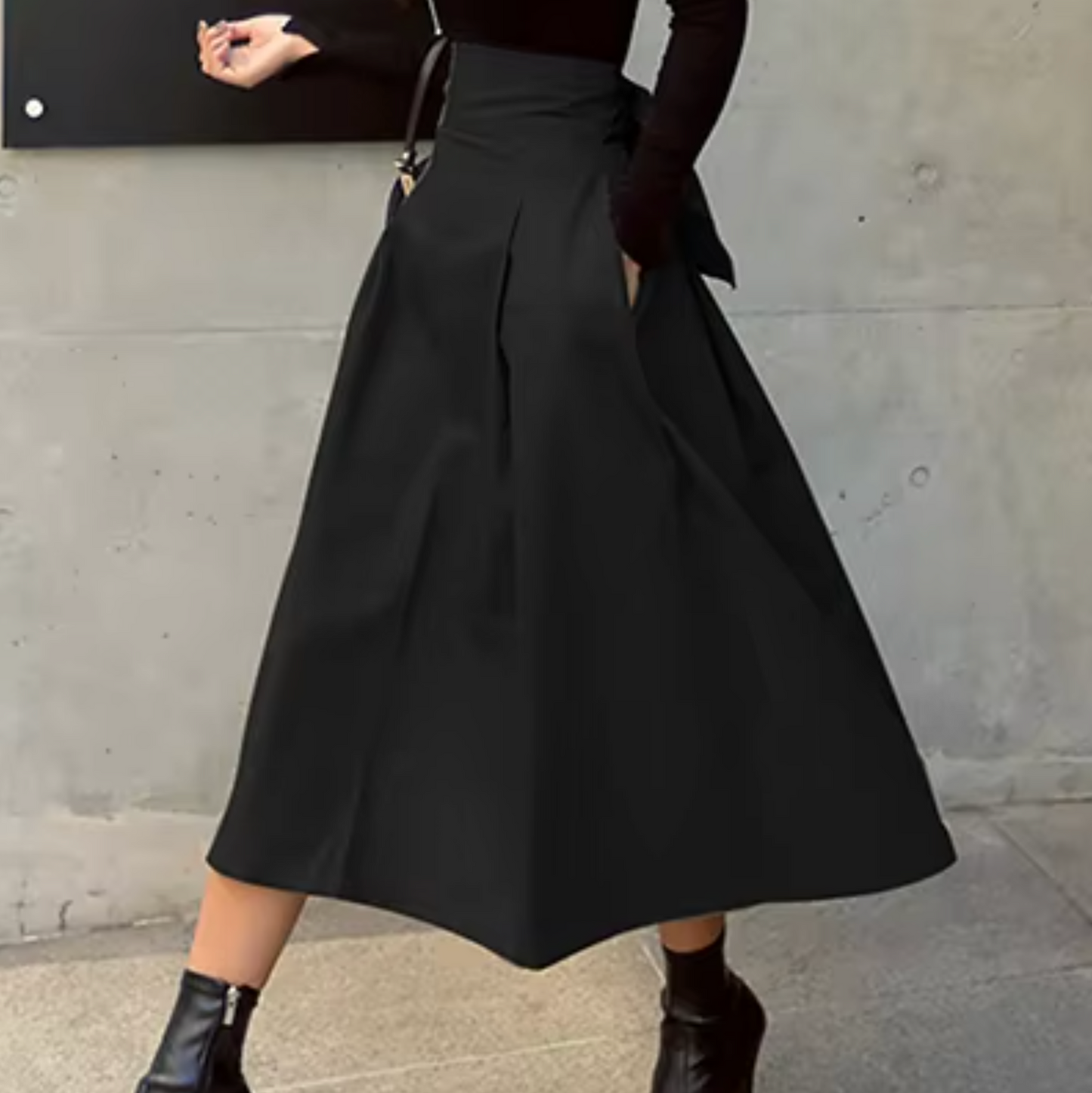 Élégante jupe longue femme avec nœud