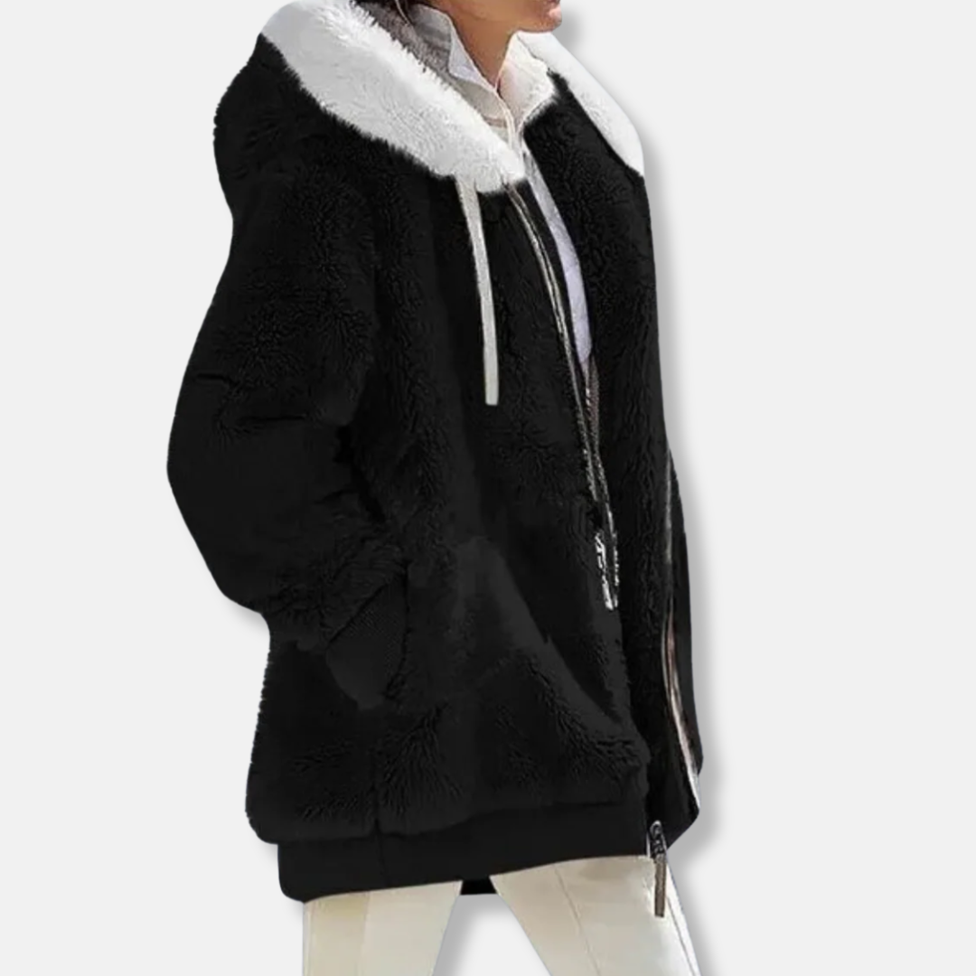 Veste polaire oversize chaude à capuche