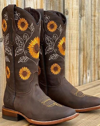Bottes d'été à motif floral