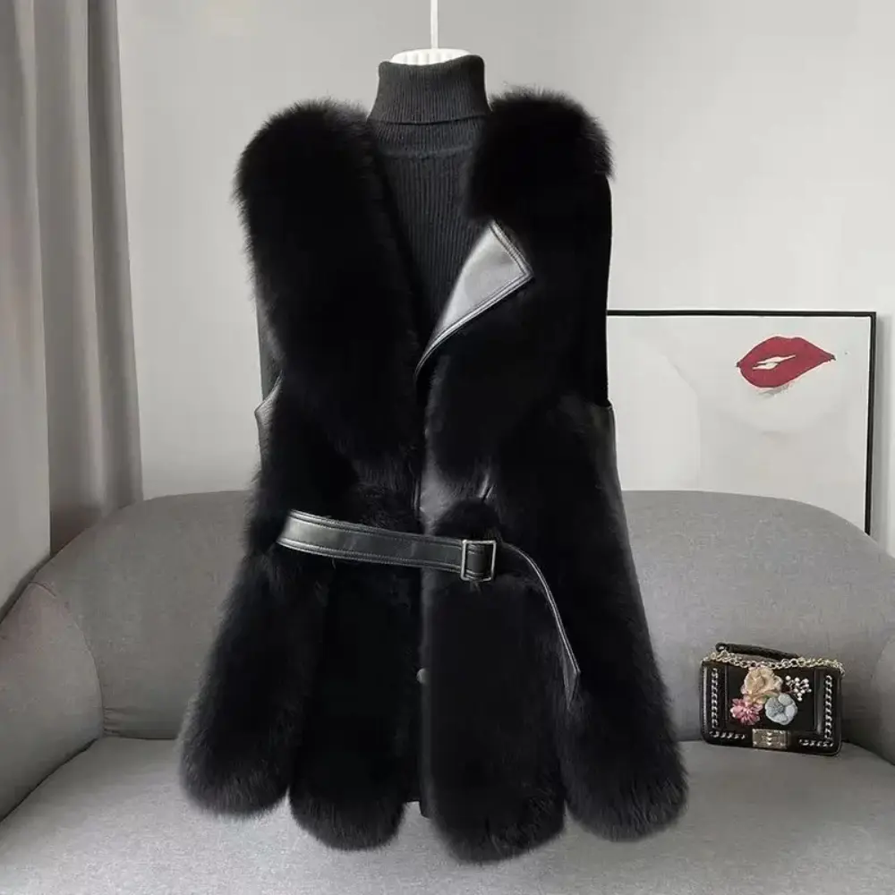 Gilet élégant en fausse fourrure pour femmes