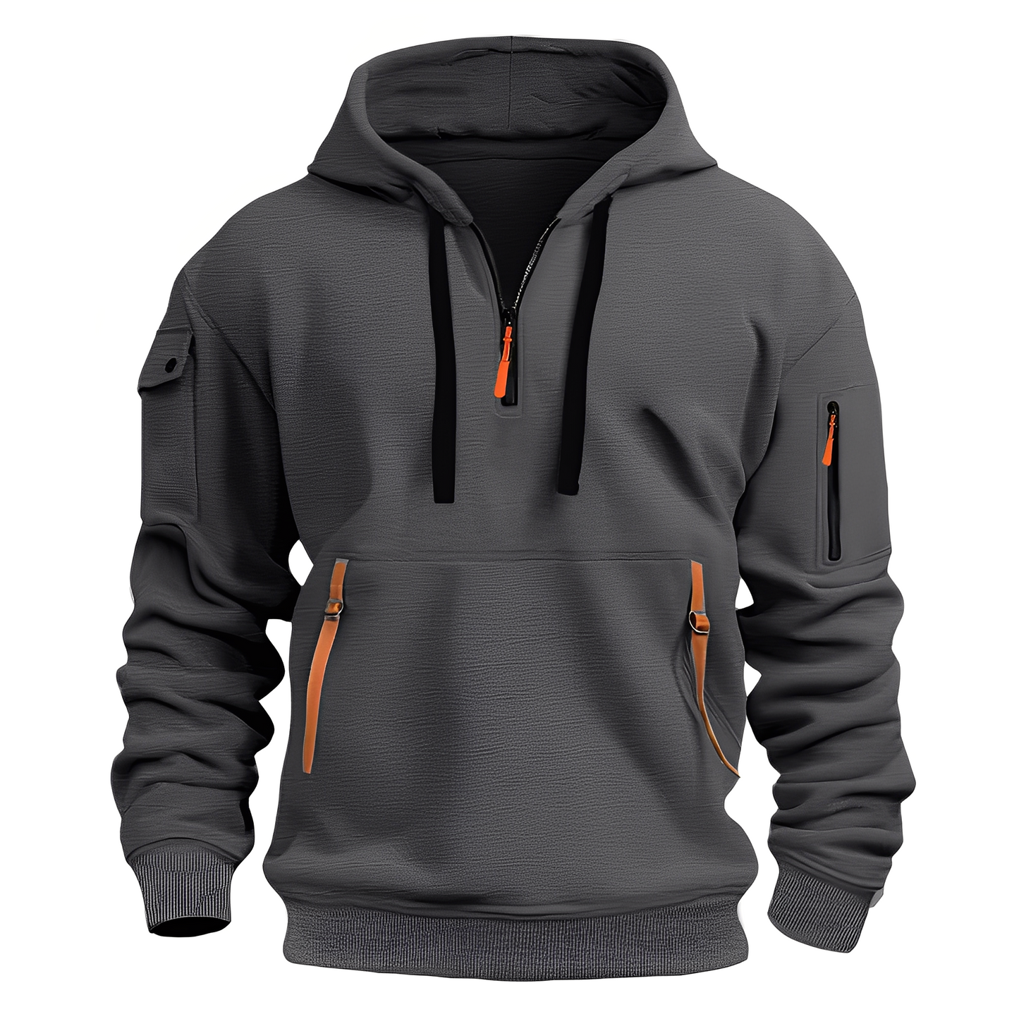Sweat à capuche zippé confortable pour hommes