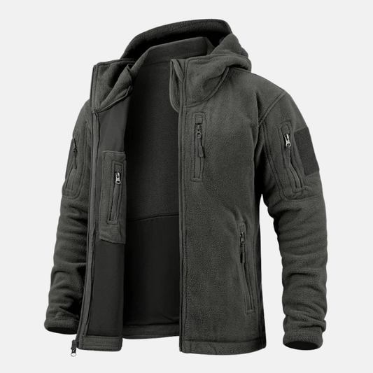 Taktische Fleecejacke Sportlich Hüftlang - IdealeKleiden