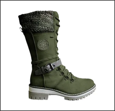 Bottes femme hiver chaud à lacets