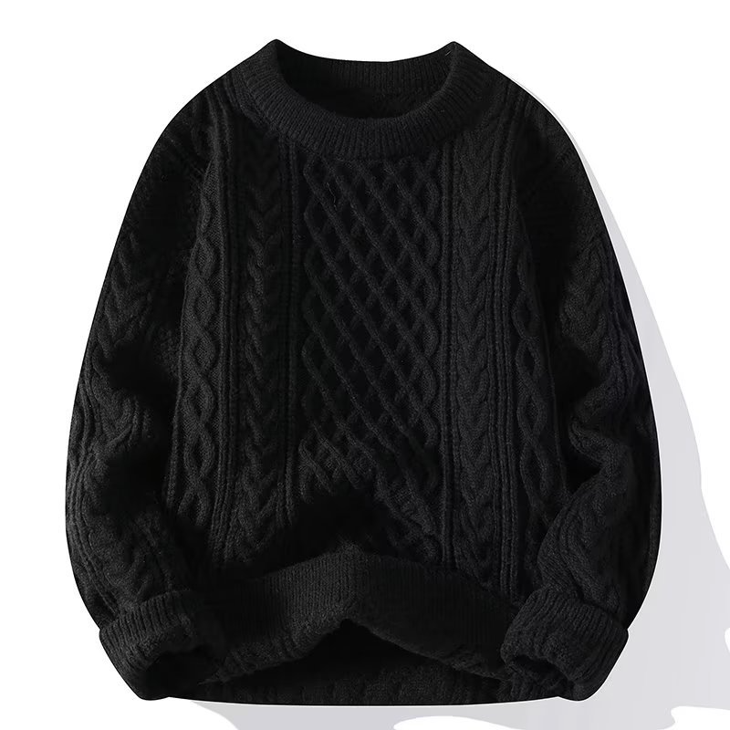 Pull-over en tricot doux pour femme, à manches longues et col rond, confortable