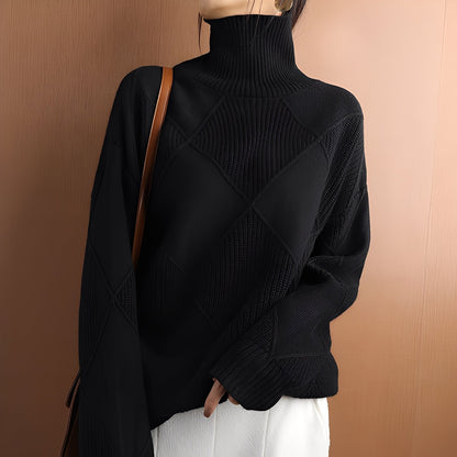 Pull col roulé femme douillet