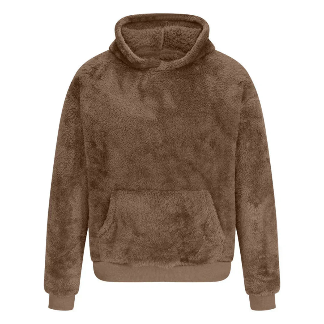 Pull en molleton doux à capuche