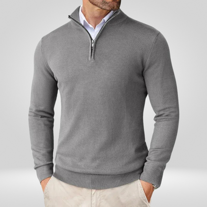 Pull homme slim fit zippé