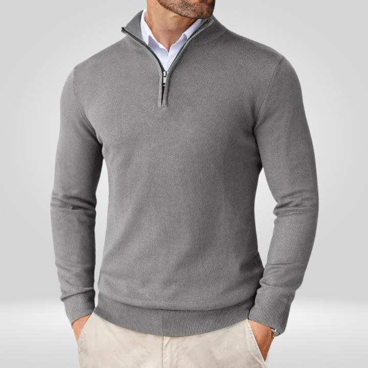 Pull homme slim fit zippé