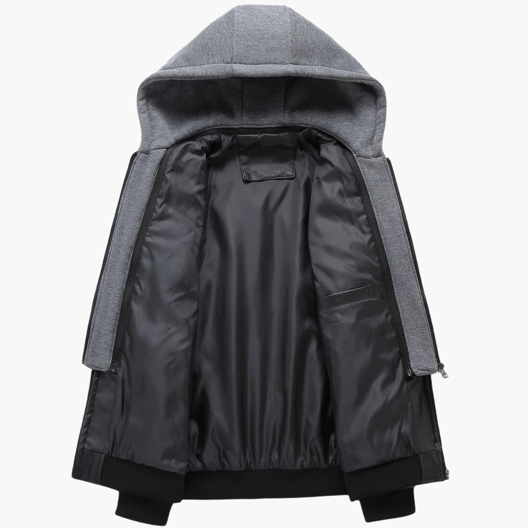 Herren Bomberjacke Modern Kapuze Design - IdealeKleiden