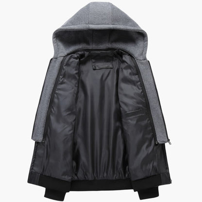 Herren Bomberjacke Modern Kapuze Design - IdealeKleiden