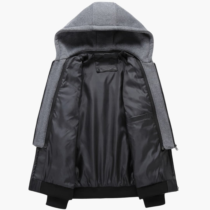 Herren Bomberjacke Modern Kapuze Design - IdealeKleiden