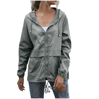 Veste à capuche imperméable Élégante Coupe-vent