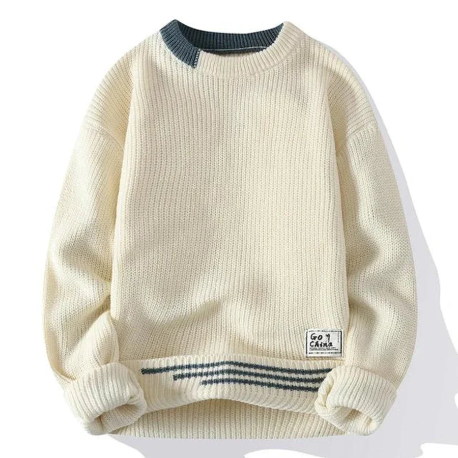 Weicher Strickpullover Herren Warm Fleece - IdealeKleiden