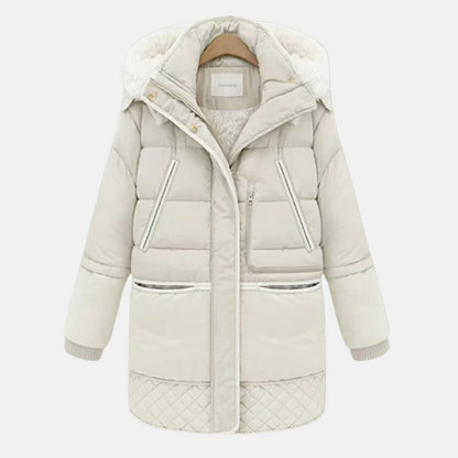 Manteau d'hiver doublé Capuche oversize Poches