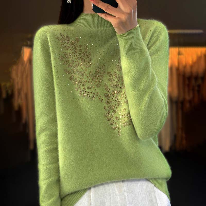 Pull pour femme à motif floral délicat