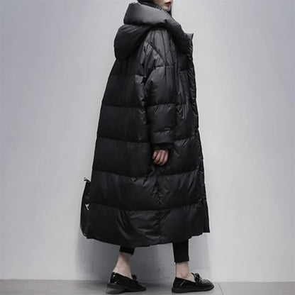 Elegante Winterjacke Damen Langfellmantel - IdealeKleiden