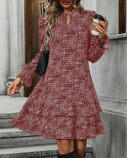 Robe d'été à Manches Évasées et Motif Rayé