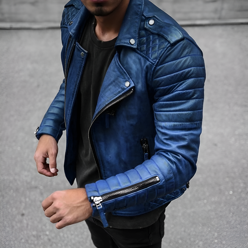 Blouson en cuir pour homme style classique Douglas