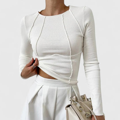 Haut à manches longues tendance slim fit pour femmes