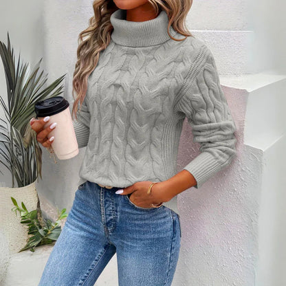 Pull doux pour femme, style maille torsadée