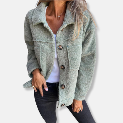 Veste en sherpa douce Coupe ample et chaude