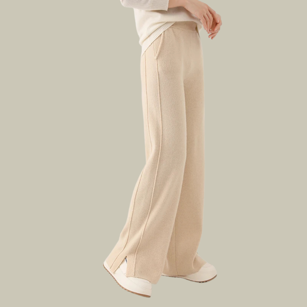 Pantalon en maille ample et confortable pour femme