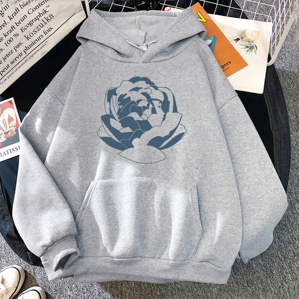 Grands sweats à capuche doux en coton imprimé graphique tendance