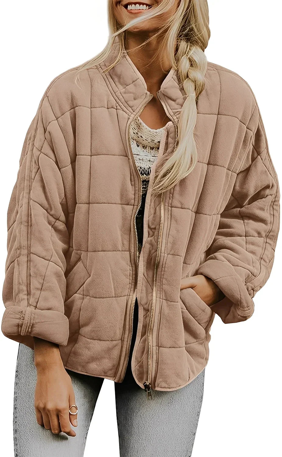 Veste oversize épaisse grande taille pour femme