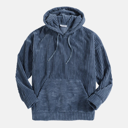 Hoodie classique en velours côtelé doux pour homme