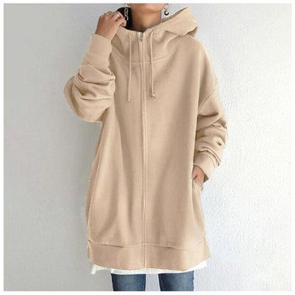 Parka femme capuche fermeture éclair automne-hiver