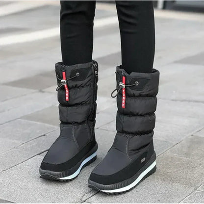 Bottes d'hiver femme neige noires