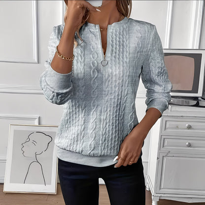 Haut court pour femme en maille zippé Tendance