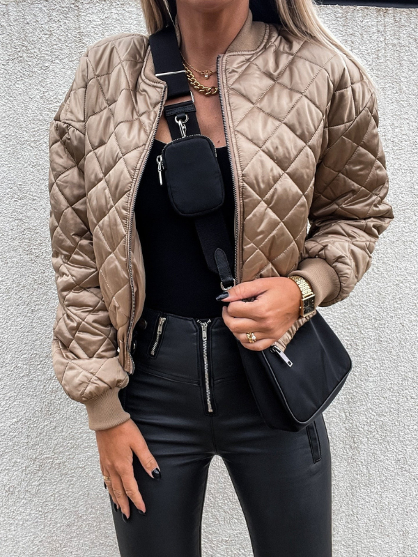Blouson bomber femme élégant avec poches