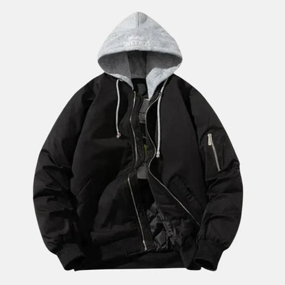 Blouson bombardier homme doublé à capuche et poches