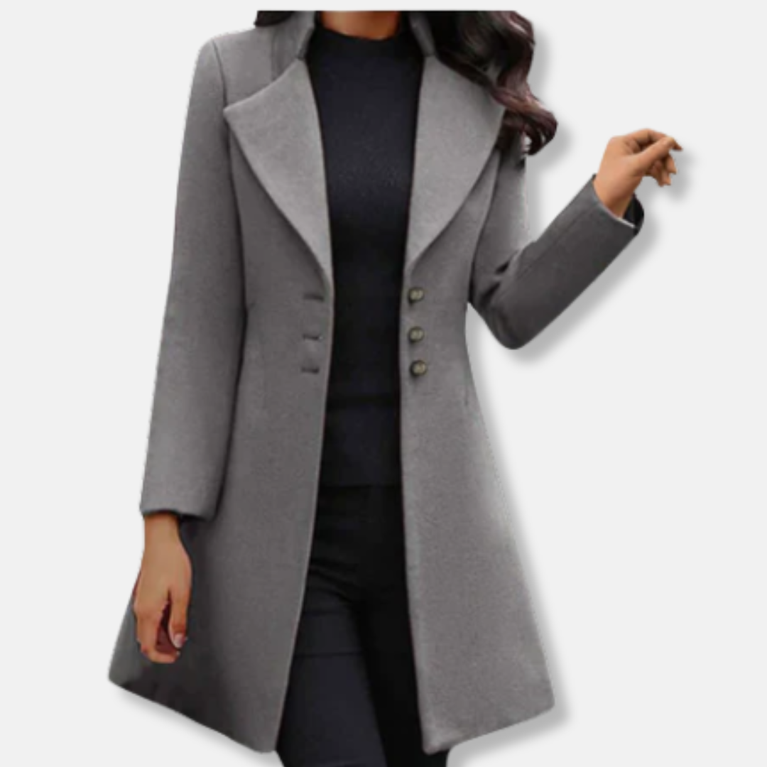 Manteau Femme Laine Coupe Ajustée Mi-long
