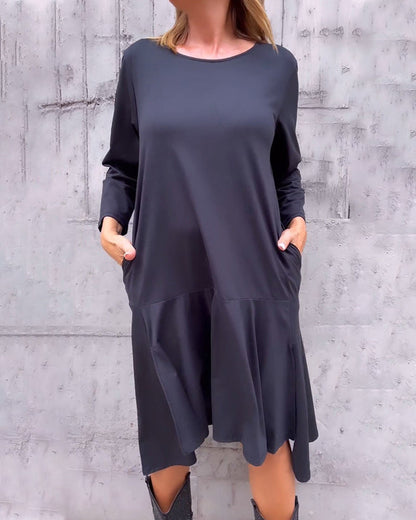 Kleid mit Tasche Damen Elegant - IdealeKleiden